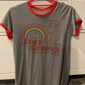 PEANUTS STILL GROOVY CREW NECK TSHIRT